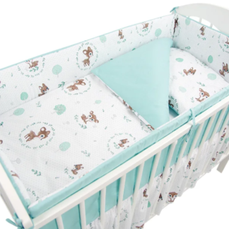 5-osaline voodipesu Kitseke, roheline