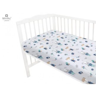 Kummiga voodilina 60x120cm, Rebane sinine