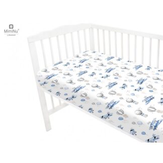 Kummiga voodilina Lennukid 60x120cm