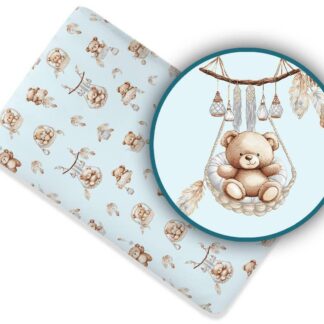 Kummiga vooditasku lina 52x89cm, Karu sinine